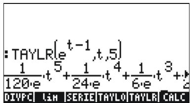 HP 50G - Functions TAYLR, TAYLRO, and SERIES - 4