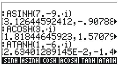 HP 50G - Functions applied to complex numbers - 6