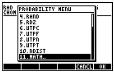 HP 50G - The MTH/PROB menu - part 2 - 2