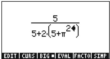 HP 50G - Creating arithmetic expressions - 5