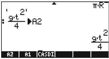 : 2t^2/4 A2 π·R g·t^2/4 A2 A1 CASDI