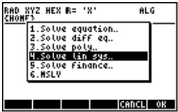 HP 50G - Utilisation de la résolution numérique pour les systèmes linéaires - 1