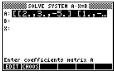 HP 50G - Utilisation de la résolution numérique pour les systèmes linéaires - 3