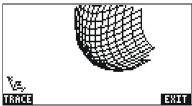 3D wireframe surface plot with coordinate axes labeled X, Y, Z (no text or symbols on the surface itself)