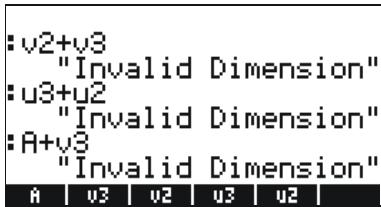 :v2+v3 "Invalid Dimension" :u3+u2 "Invalid Dimension" :A+v3 "Invalid Dimension" A v3 v2 v3 v2