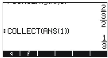 : COLLECT(ANS(1)) 2/3 2/3 1/3
