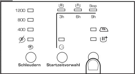 1200 800 400 Schleudern Startzeitvorwahl 3h 6h 9h Stop