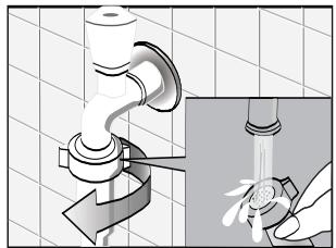 THOMSON TW 1016 - Cleaning the inlet hose and the inlet filter - 1
