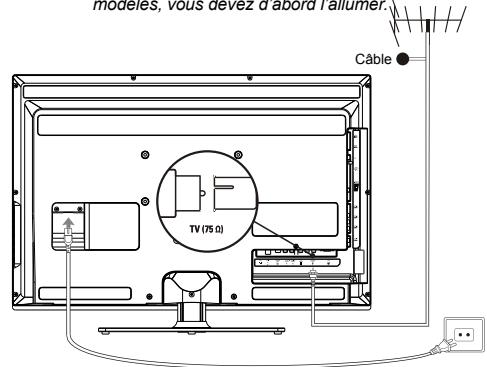THOMSON 40FT5455 - Branchement de l'alimentation et de l'antenne - 1