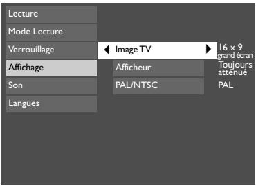 THOMSON DTH222 - Le menu Affichage - 1