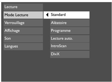 THOMSON DTH222 - Le menu Mode Lecture - 1