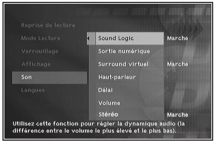 THOMSON DTH460 - Le menu Son - 3