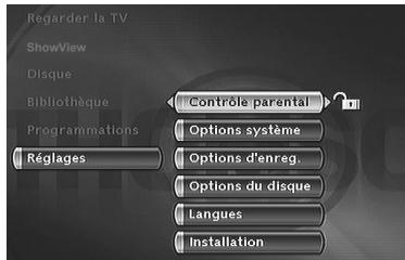 THOMSON DTH8040 - Menu Contrôle parental - 1