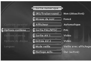 THOMSON DTH8040 - Menu Options système - 2