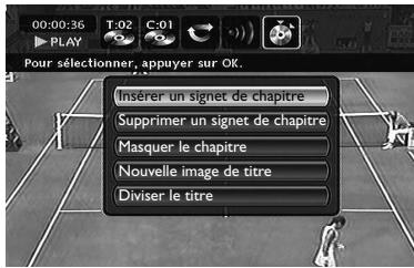 THOMSON DTH8040 - Insérer un signet de chapitre (DVD+RW seulement) - 1