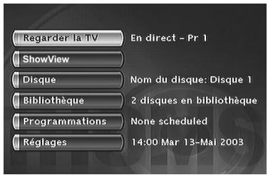 THOMSON DTH8040 - Le menu Disque - 1