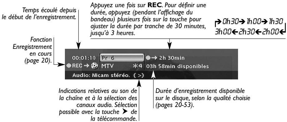 THOMSON DTH8040 - Enregistrement de la chaîne regardée (ici chaîne 6) - 1