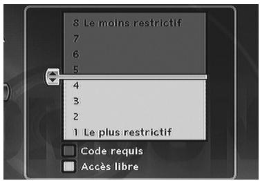 THOMSON DTH8040 - Niveaux de restriction - 1