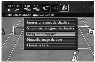 THOMSON DTH8555 - Masquer le chapitre (DVD+RW et DVR) - 1