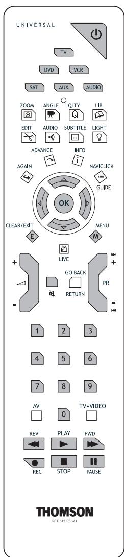 THOMSON DTH8555 - Utilisation de la télécommande avec d'autres appareils - 1
