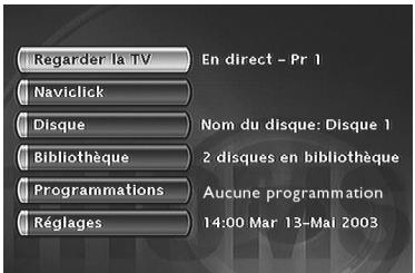 THOMSON DTH8555 - Le menu Disque - 2