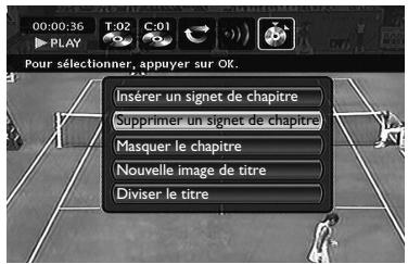 THOMSON DTH8555 - Supprimer un signet de chapitre (DVD+RW et DVR) - 1