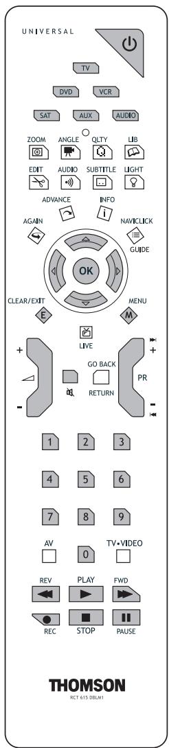 THOMSON DTH8555X - Utilisation de la télécommande avec d'autres appareils - 1