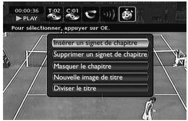 THOMSON DTH8555X - Insérer un signet de chapitre (DVD+RW et DVR) - 2