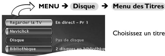 THOMSON DTH 8550 - Menu des Titres - 1