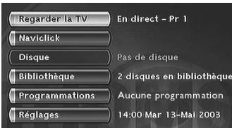THOMSON DTH 8550 - A propos des autres affichages (menus et bandeaux) - 1