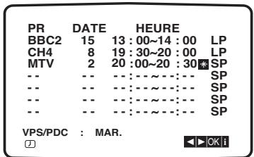 THOMSON DTH6100 - Programmer un enregistrement à l'aide des numéros SHOWVIEW® - 2
