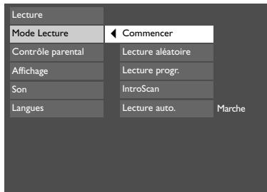 THOMSON DTH6100 - Le menu Mode Lecture - 1