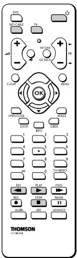 THOMSON DTH8000UB - Programmation de la télécommande - 1