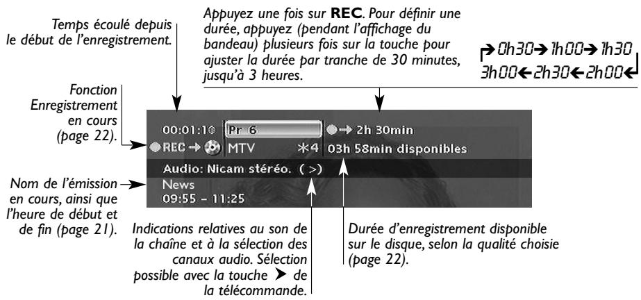 THOMSON DTH8000UB - Enregistrement de la chaîne regardée (ici chaîne 6) - 1