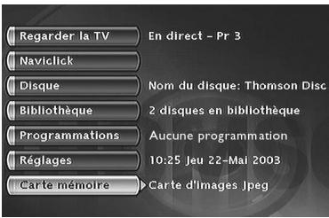THOMSON DTH8000UB - Enregistrement à partir d'une carte mémoire - 1