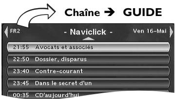 THOMSON DTH8560E - Consulter les programmes TV à l'aide de Naviclick - 1