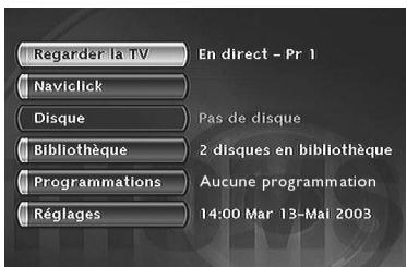 THOMSON DTH8657 - Les menus du lecteur - 1