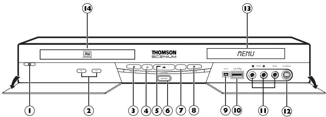 THOMSON DTH8657 - La façade de votre enregistrateur - 1