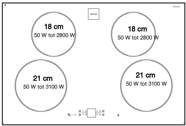 BRANDT TI618BT1 - BESCHRIJVING VAN DE BOVENZIJDE - 4