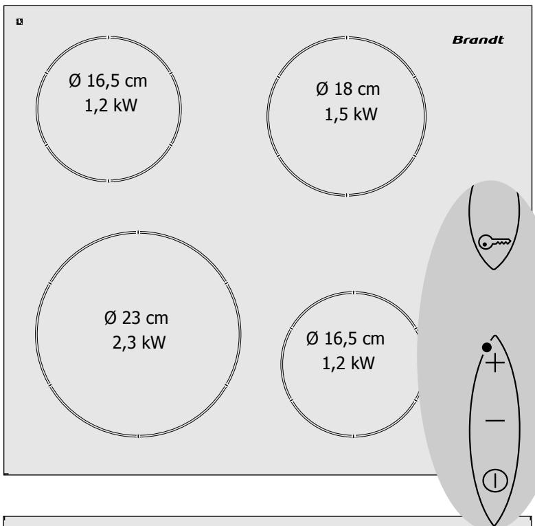 BRANDT TV220XS1 - What your hob looks like? - 1