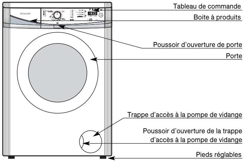 BRANDT WFH1276D - Description de l'appareil - 1