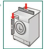 SIEMENS WAP24360FF - Ajustez le lave-linge à l'aide d'un niveau à bulle - 2