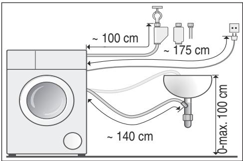 SIEMENS IQ 300,  IQ300,  IQ300 SX64D004EU - Longueurs de flexibles, conduites et lignes - 2