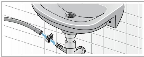 SIEMENS WM14Q472FF, WM14Q460FF, WM14Q470FF, WM14Q49XFF - ■ Ecoulement dans un siphon - 1