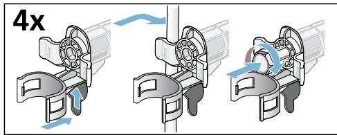 SIEMENS WM14Q472FF, WM14Q460FF, WM14Q470FF, WM14Q49XFF - Poser les cales de transport : - 2