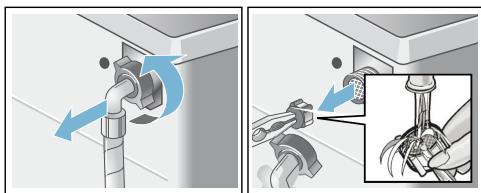SIEMENS WM14Q472FF, WM14Q460FF, WM14Q470FF, WM14Q49XFF - Filtre bouché dans l'arrivée d'eau - 2