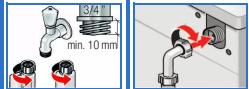 SIEMENS WD14H560FF/02 - Flexible d'arrivée d'eau : - 2