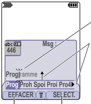 abc 446 Msg : Programme Prog Proh Spoi Proi Pro4 EFFACER SELECT.
