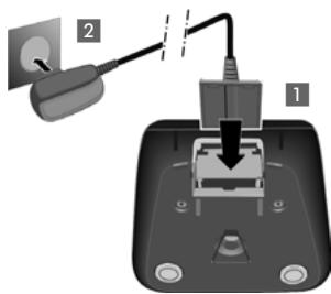 SIEMENS GIGASET AS285 - Raccordement du chargeur (s'il est fourni) - 1
