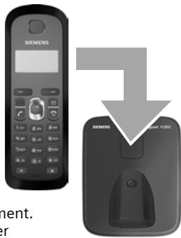 SIEMENS GIGASET AS285 - Inscription/appairage du combiné sur la base - 2
